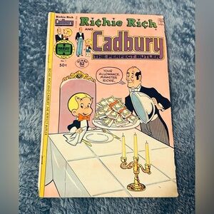Rickie Rich And Cadbury The Perfect Butler 1977 Comic Book Harvey World